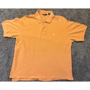 Vintage Brooks Brothers Men's Performance Sport Polo Golf Orange w/ Logo Size L